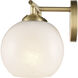 Kimorra 3 Light 23.88 inch Vintage Brass Vanity Light Wall Light